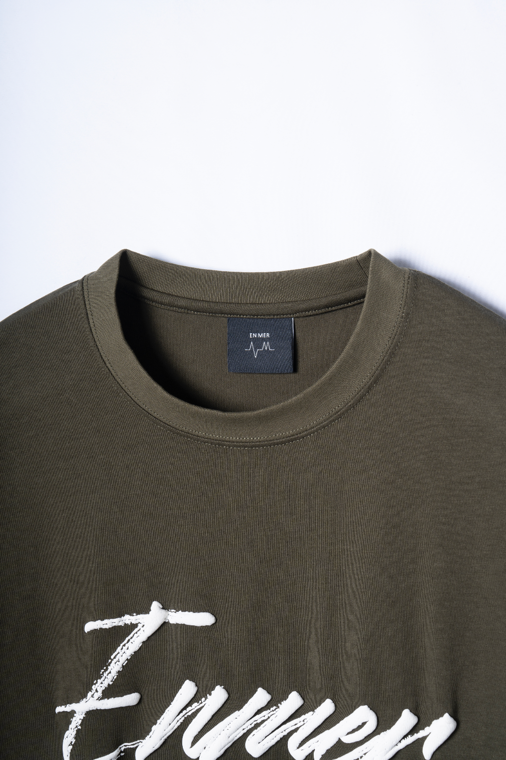 Script Puff Logo T-Shirt KHAKI EM-TS-037