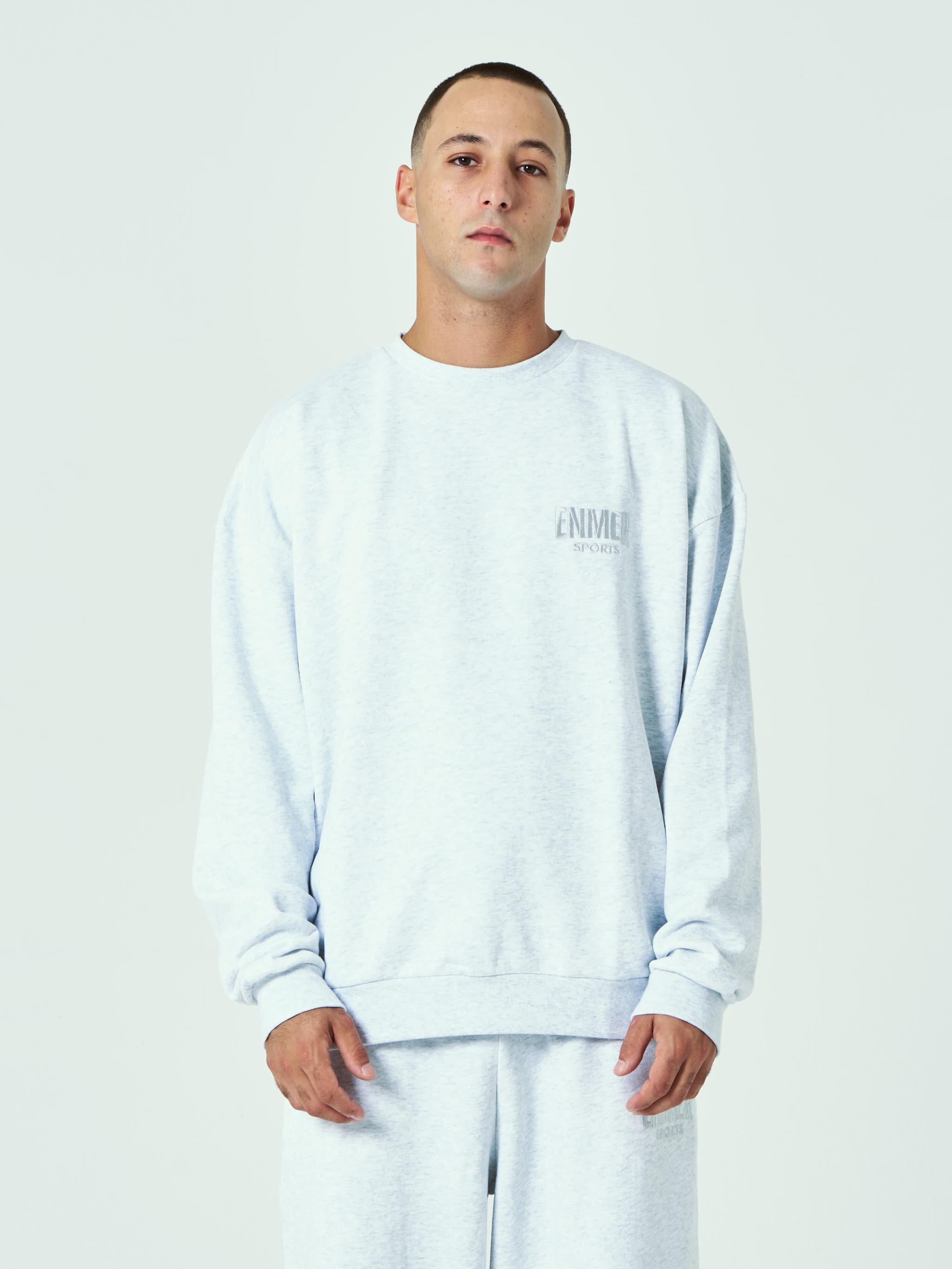 Cotton Crew Neck Sweat Shirt (Grey) – EN MER