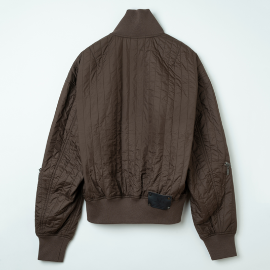 Wave Quilt Bomber (BROWN)