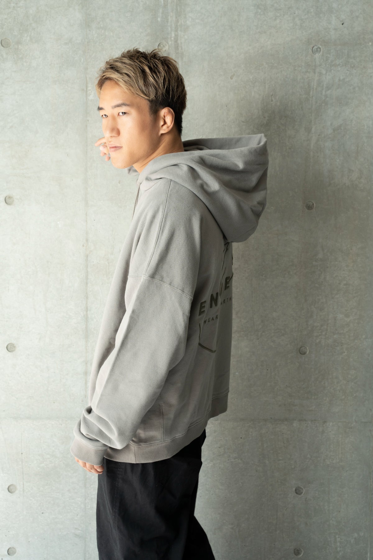 Convex Embroidery Logo Hoodie (GRAY)