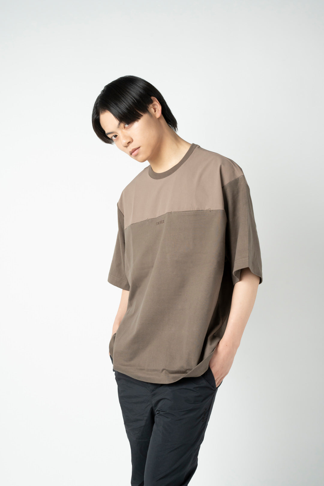 Inside Pocket T-Shirt BROWN EM-TS-039