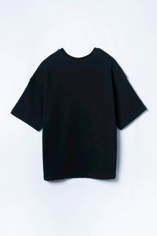 College logo sweat T-shirt_(BLACK)