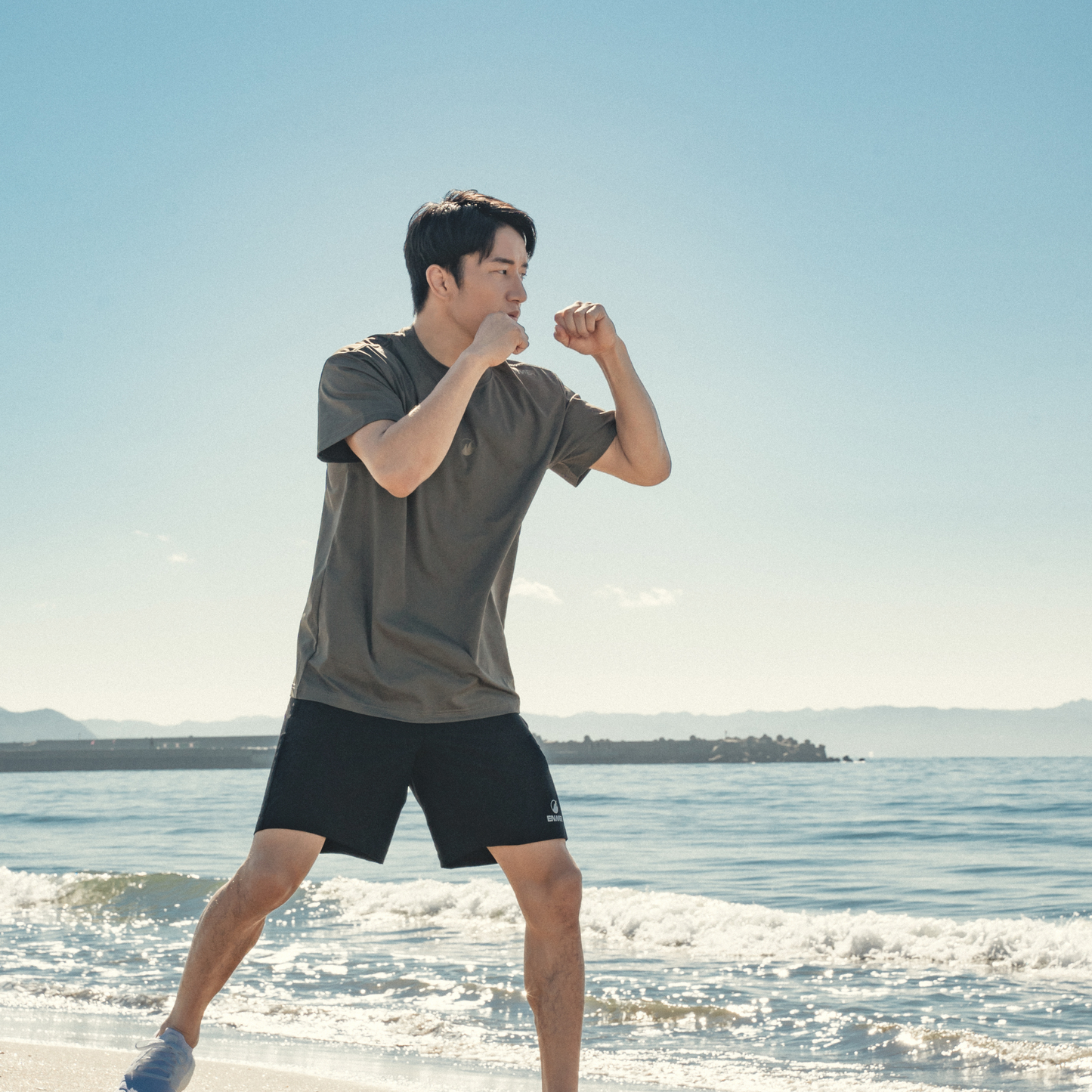ENMER SPORTS TRAINING HALF PANTS (BLACK)