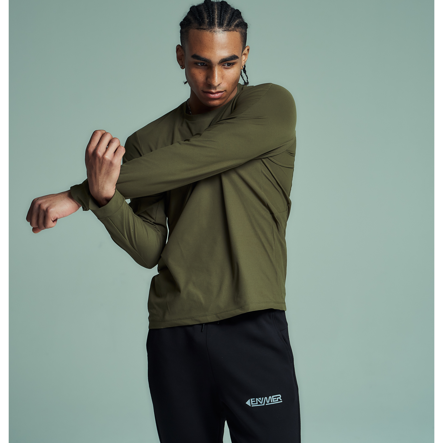 SIGNATURE L/S TEE (KHAKI)