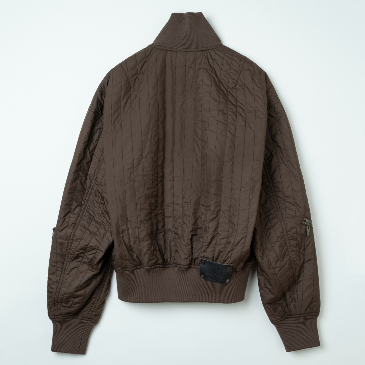 Wave Quilt bomber  BROWN