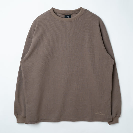 Standard Waffle L/S T-Shirt (BROWN)