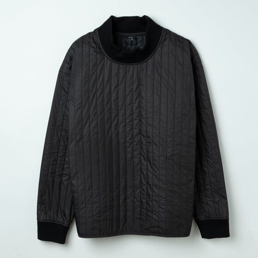 Wave Quilt Pullover  BLACK