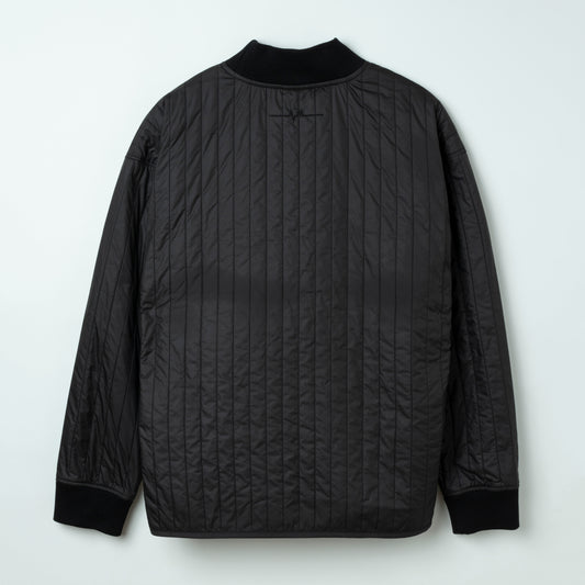 Wave Quilt Pullover  BLACK