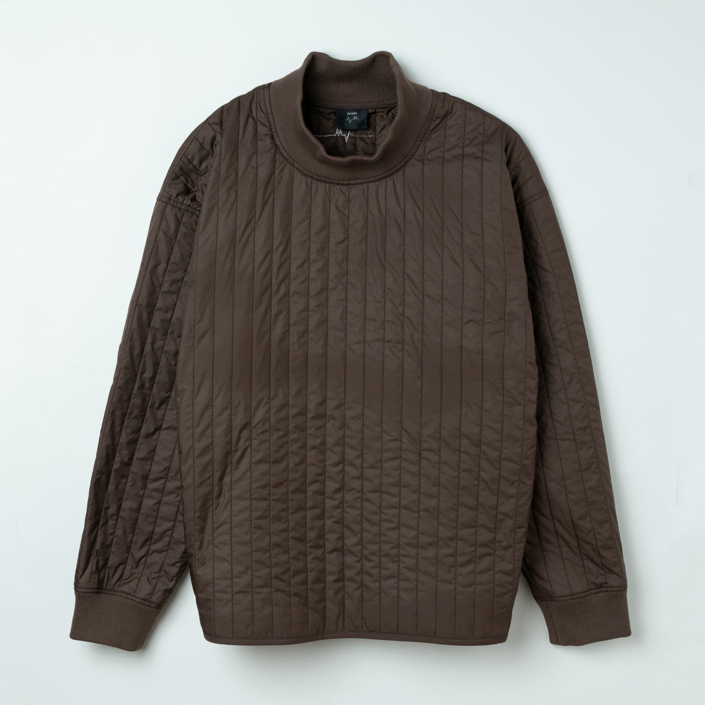 Wave Quilt Pullover  BROWN