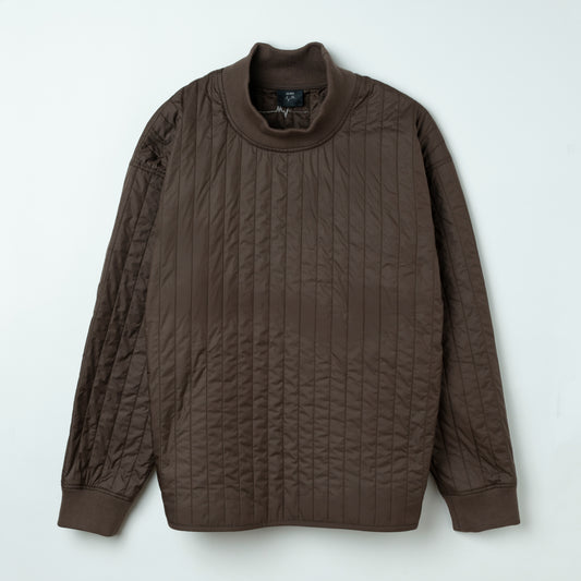 Wave Quilt Pullover  BROWN