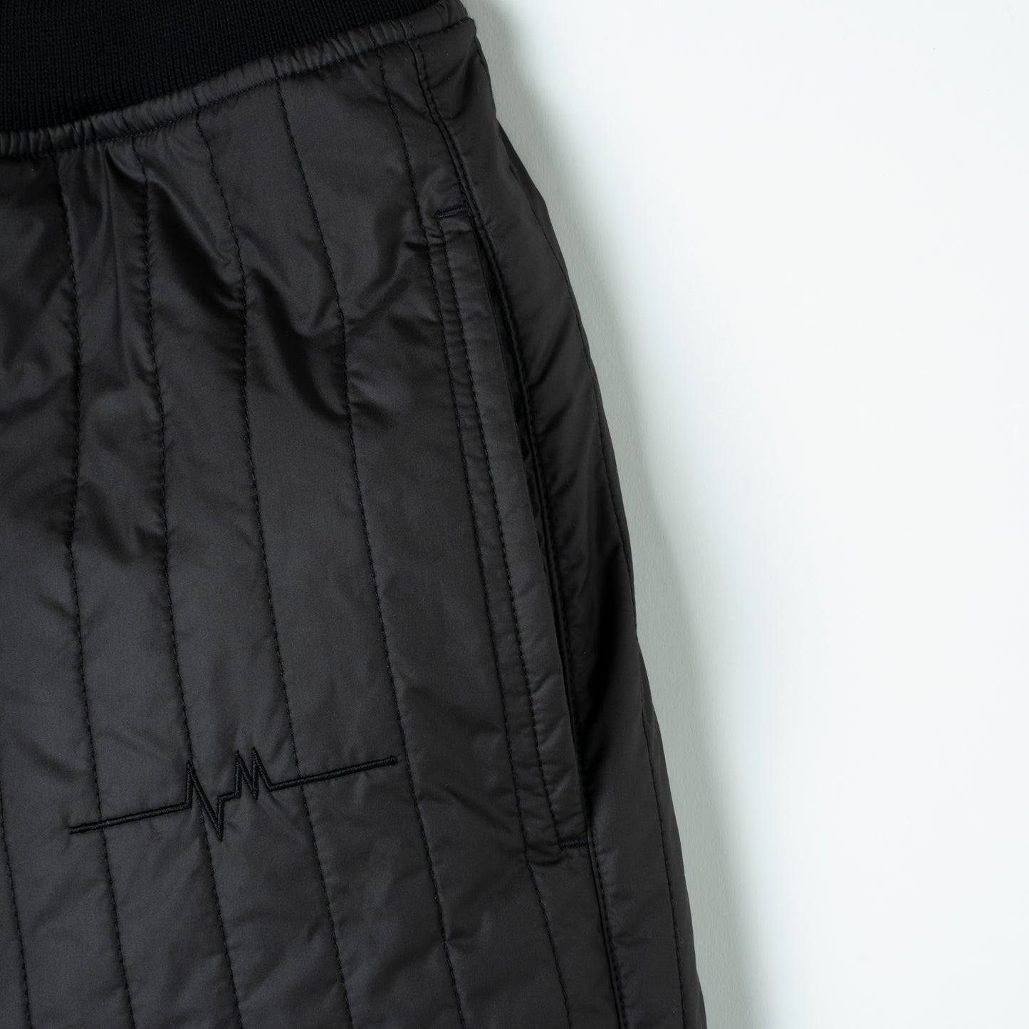 Wave Quilt Pants  BLACK