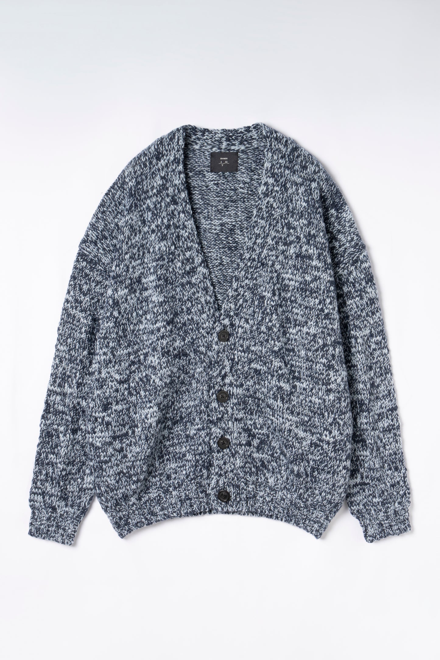 Mosaic Wool Knit Cardigan  (SAX)
