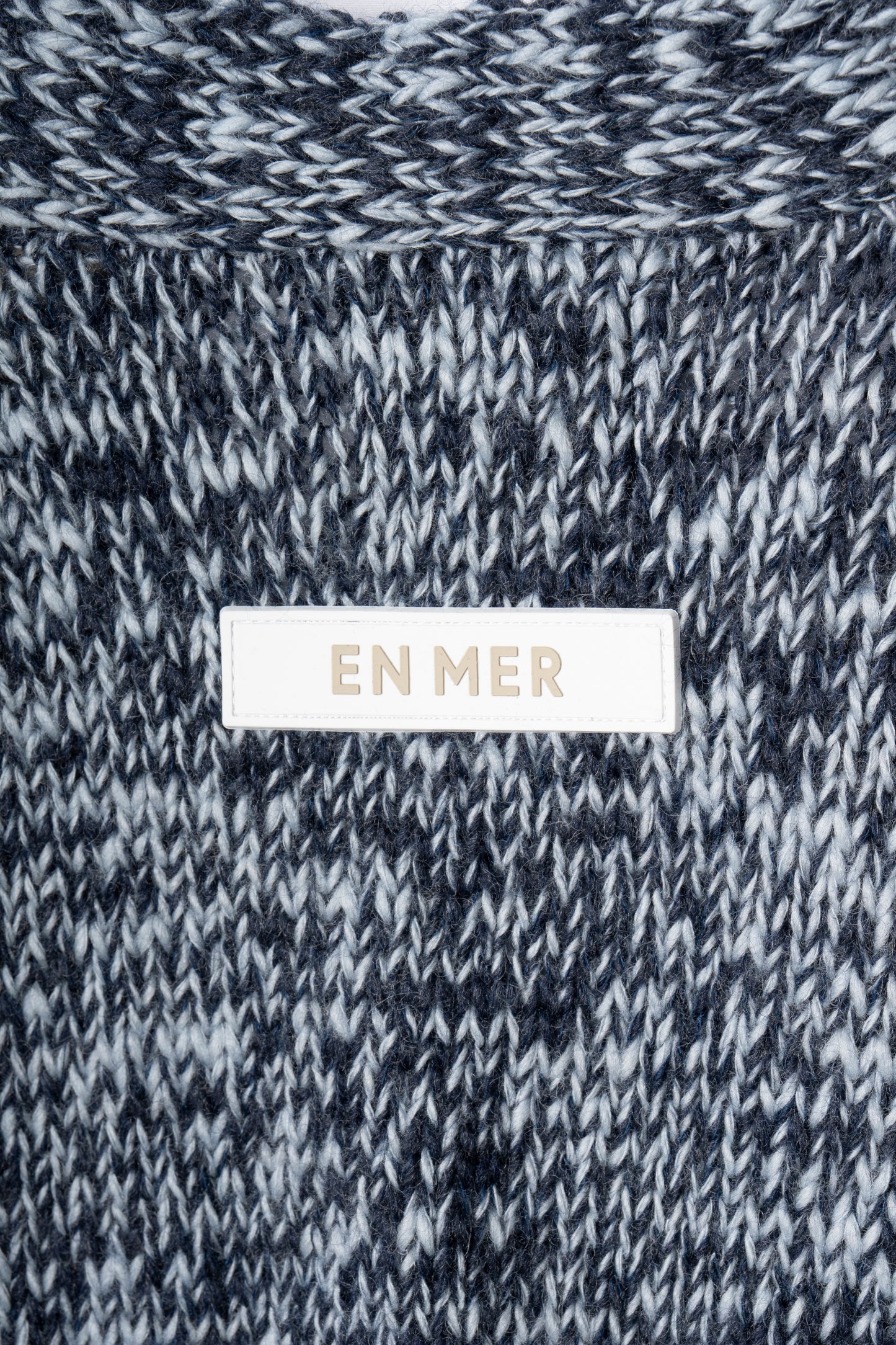 Mosaic Wool Knit Cardigan  (SAX)