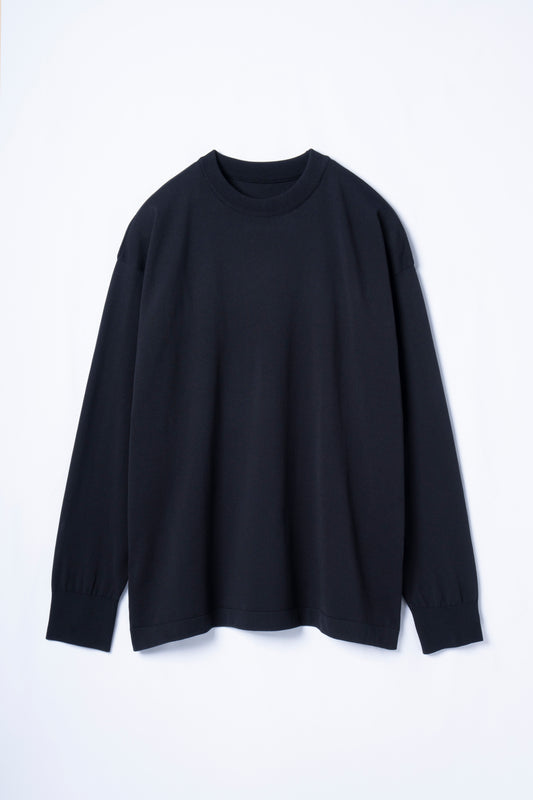 Airy Fit L/S Knit T-Shirt (BLACK)