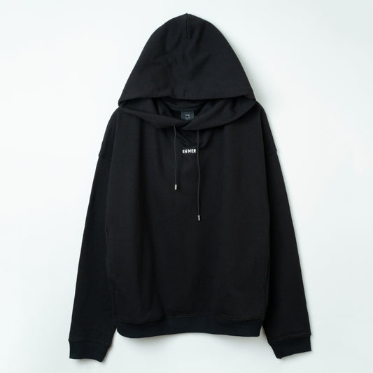 Convex Embroidery Logo Hoodie Black