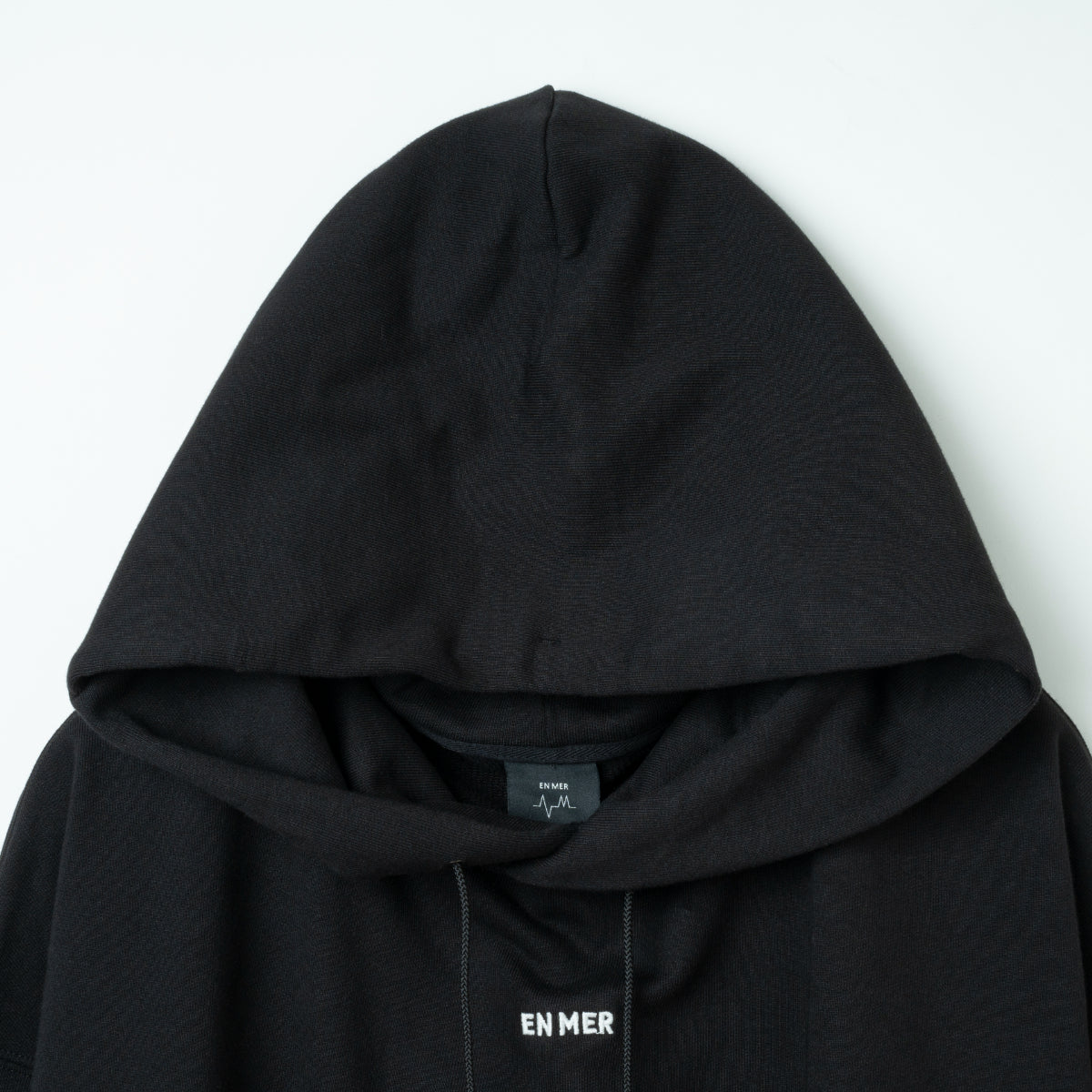 Convex Embroidery Logo Hoodie Black