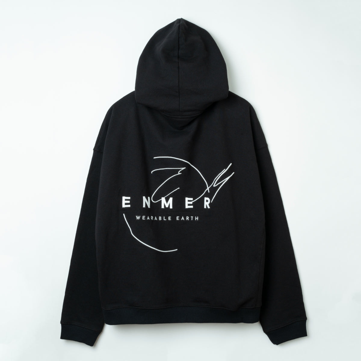 Convex Embroidery Logo Hoodie Black