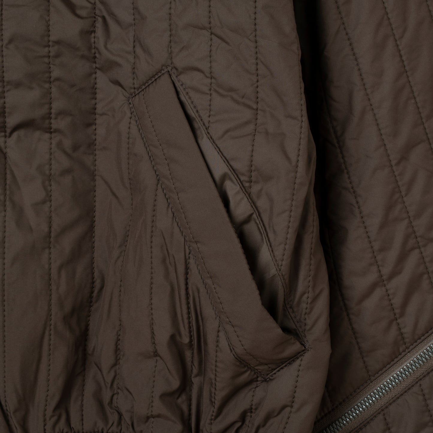 Wave Quilt bomber  BROWN