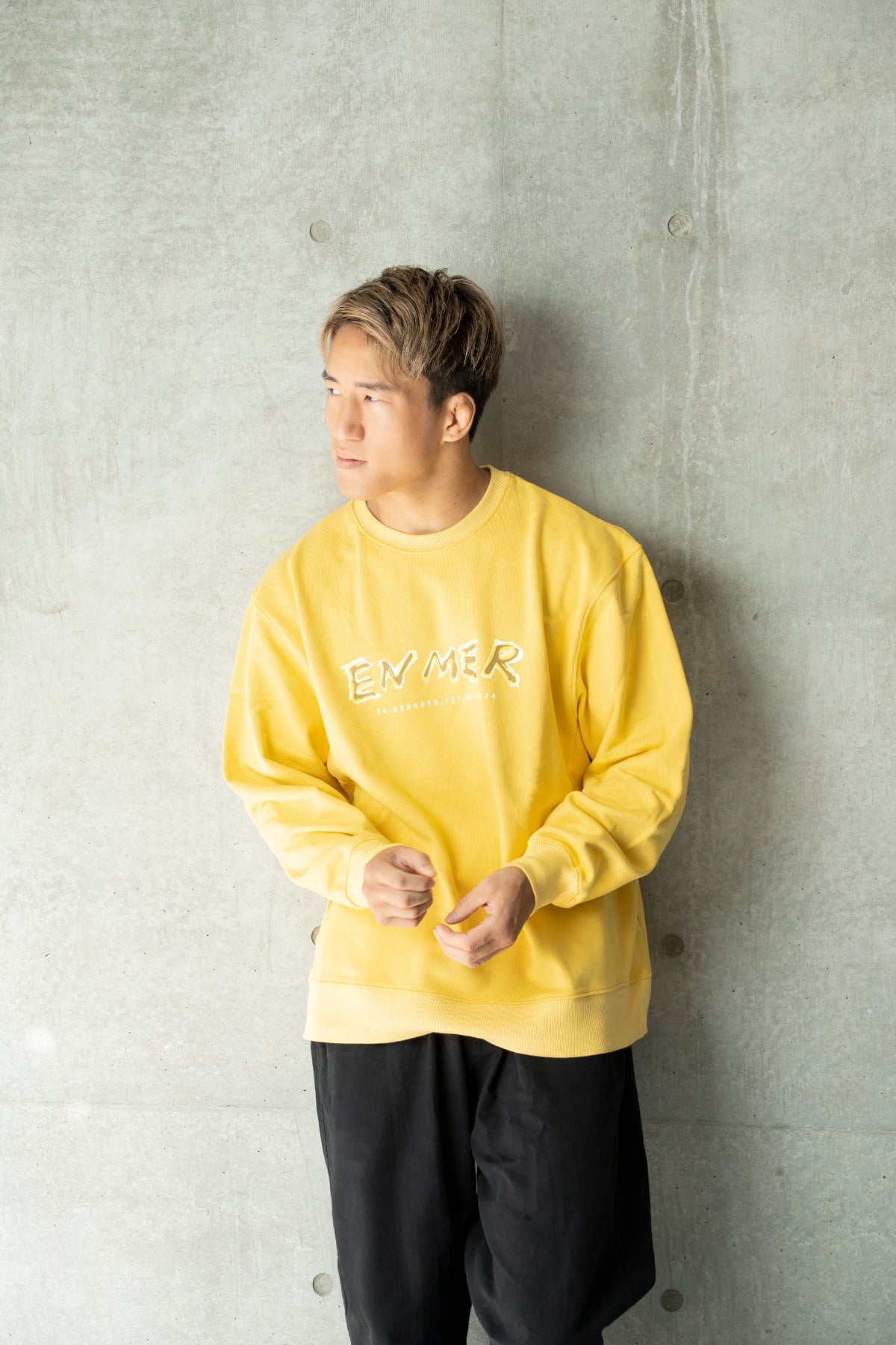 Blur Logo Crew Neck Yellow