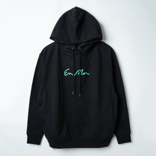 Cutting Rubber Logo Hoodie (BLACK)