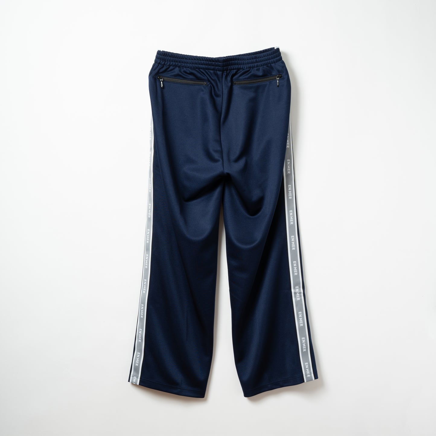 Side  Jacquard Track Straight Pants (NAVY)