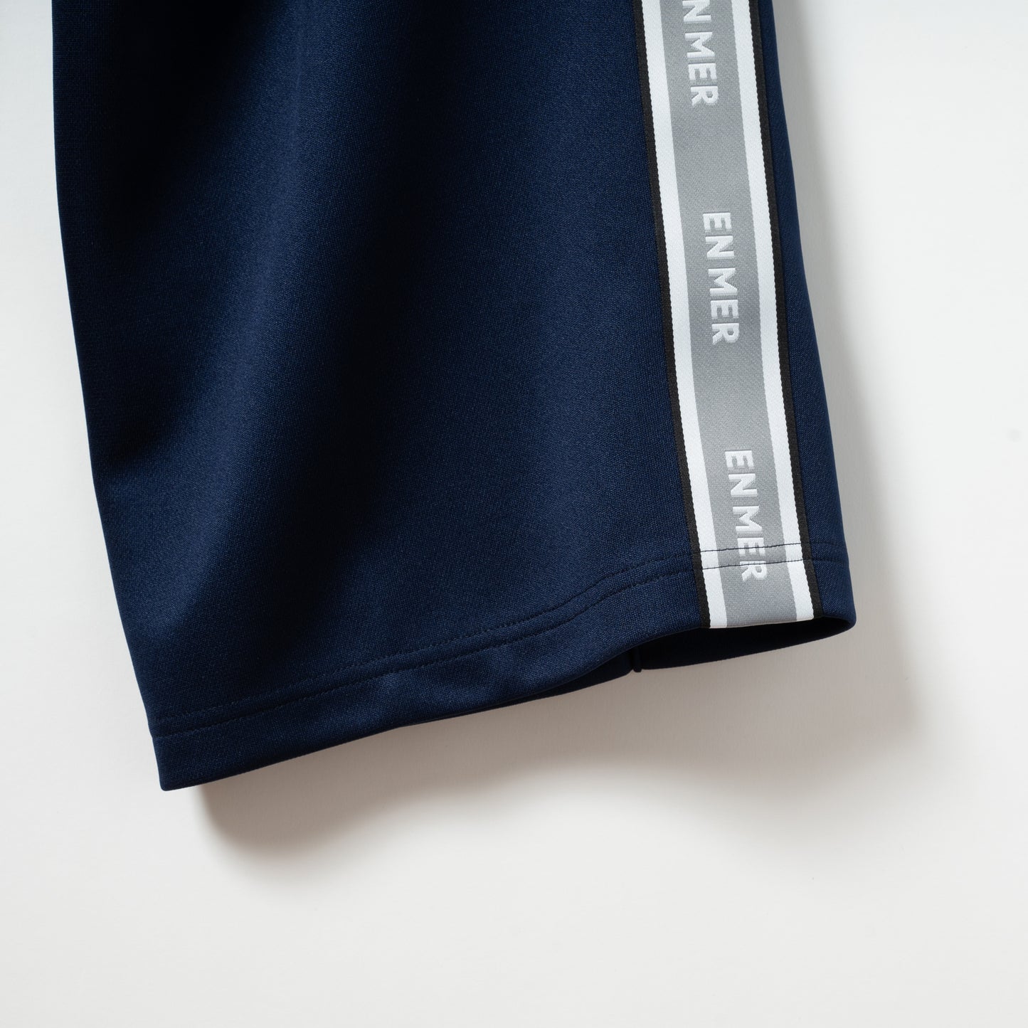 Side  Jacquard Track Straight Pants (NAVY)