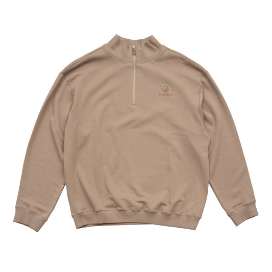 ENMER SPORTS HALF ZIP SWEAT PO (BEIGE)
