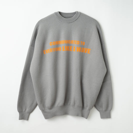 Message Rib Knit (LIGHT GRAY)