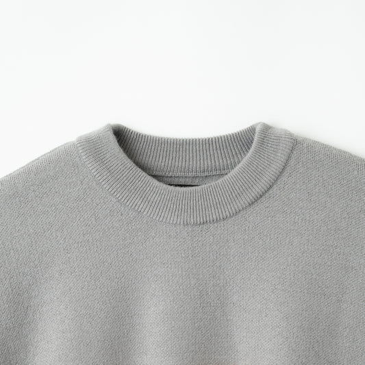 Message Rib Knit (LIGHT GRAY)